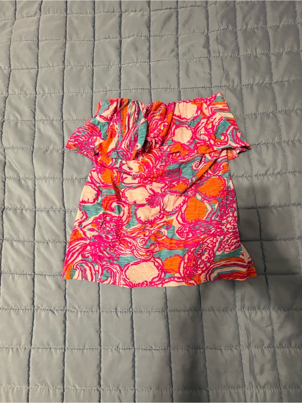 Pink & Orange Ruffle Tank Top